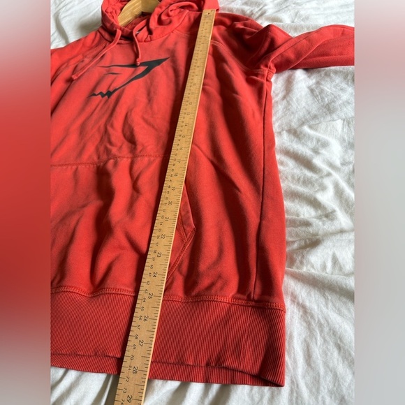 Gymshark men’s shark head hoodie orange black big logo size large - Picture 5 of 9